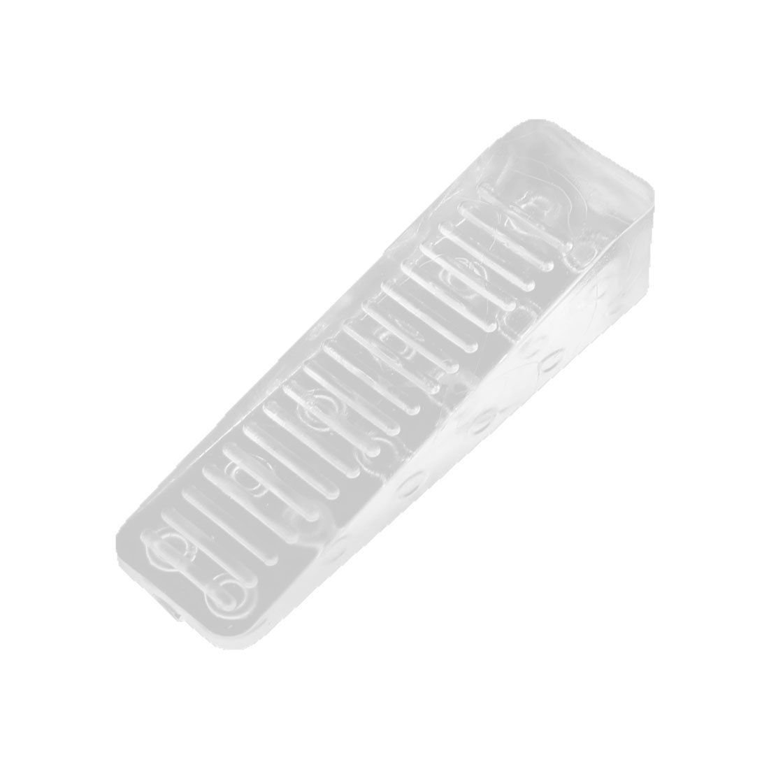 Rocky Mountain Goods Clear Wedge Door Stop - Ribbed on Bottom for Extra Grip - Blends in with Any Room - Great for Carpet, Hardwood or Tile