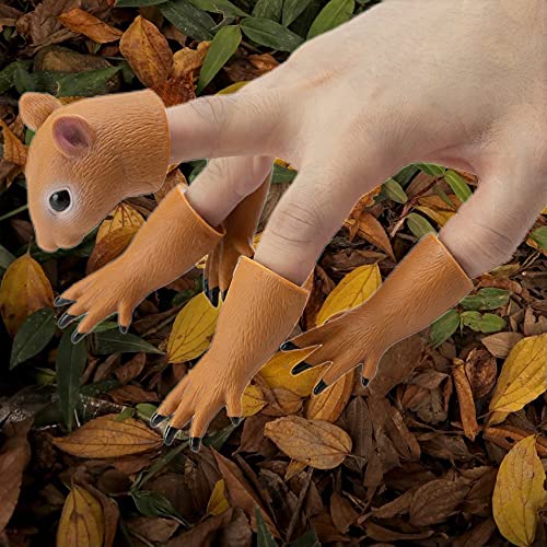 Animal Squirrel Finger Toys Hand Puppet Novelty Animal Tiny Handy Doll Props Plaything Gift For Kids Birthday Party Cosplay Performance Latex Soft Odourless #TOP5