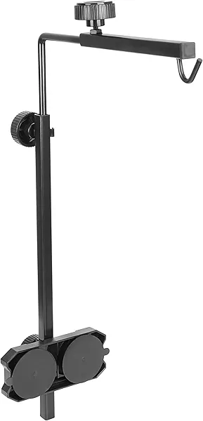 Eckpo Reptile Glass Mount Lamp Stand, Adjustable Heat Light Fixture Holder with Glass Suction Cup, Suitable for Terrarium Dome Lamp