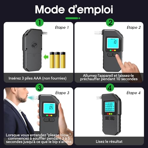 Ethylotest numerique LCD : evitez les risques sur la route - 4