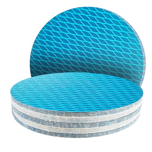 25Pz Dischi Levigatura 225mm Grana 320 - Carta Abrasiva per Levigatrice Orbitale - Supporto Adesivo Rinforzato 135g/㎡ - Per Muri/Auto/Fai da Te - Alta Durata