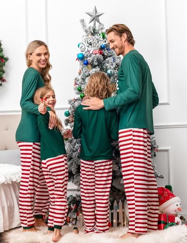 Ekouaer Family Christmas Pajamas Matching Sets Womens Mens Pjs Long Sleeve Sleepwear Holiday Lounge Sets