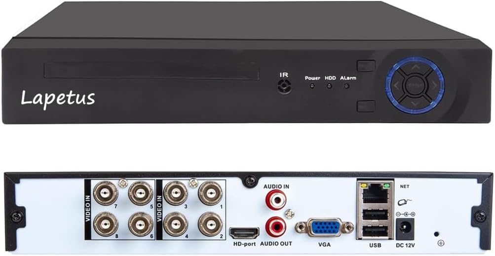 8CH 1080N Hybrid 5-in-1 AHD DVR (1080P NVR + 1080N AHD + 960H Analog + TV + CVI) Standalone DVR CCTV Überwachungssystem Video Recorder Bewegungserkennung HDD & Kameras Nicht im Lieferumfang
