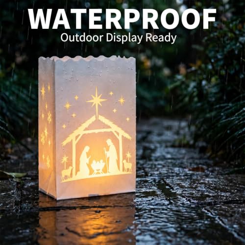BlissfulTie Lot de 50 sacs étanches en plastique pour luminaires - Nativité – vue 2
