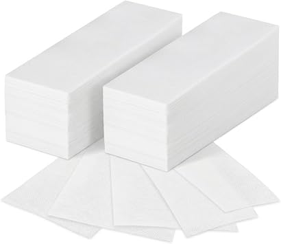 100 Pcs Professional Paper Wax Waxing,Fleece Strips for Warm Wax and Sugar Past,Skin friendly and Tear-Resistant Hair Removal Strips Made of Fleece for Any Type of Intimate Area etcwhite,7 x 20cm