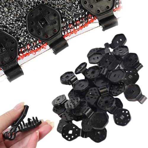 Lot de 50 pinces robustes en plastique pour auvent de serre, tente de jardin, filet d'ombrage (50 pièces)