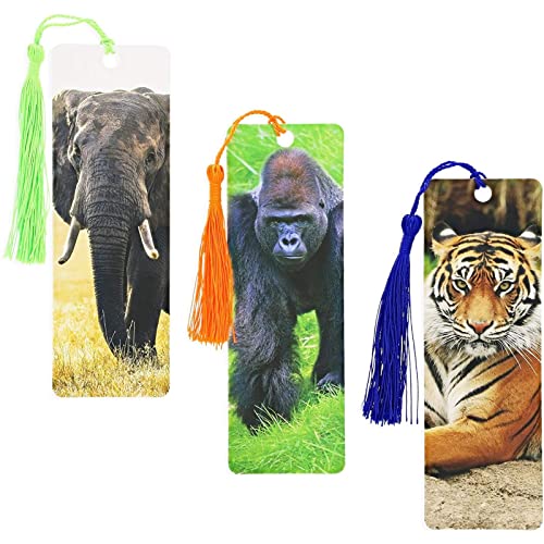 Tassel Bookmark, Wildlife Animal Designs (72 Pack) #TOP3