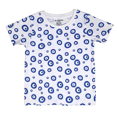 Image of Be Awara Round Neck Half Sleeves 100% Cotton Printed T-Shirt Kids, Comfortable Tshirts for Kids with Cool Prints, Everyday Casual Wear for Boys & Girls, Unisex
