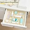 Vtopmart 25 PCS Clear Plastic Drawer Organizers Set, 4-Size Versatile Bathroom and Vanity Drawer Organizer Trays, Storage Bins for Makeup, Bedroom, Kitchen Gadgets Utensils and Office #4