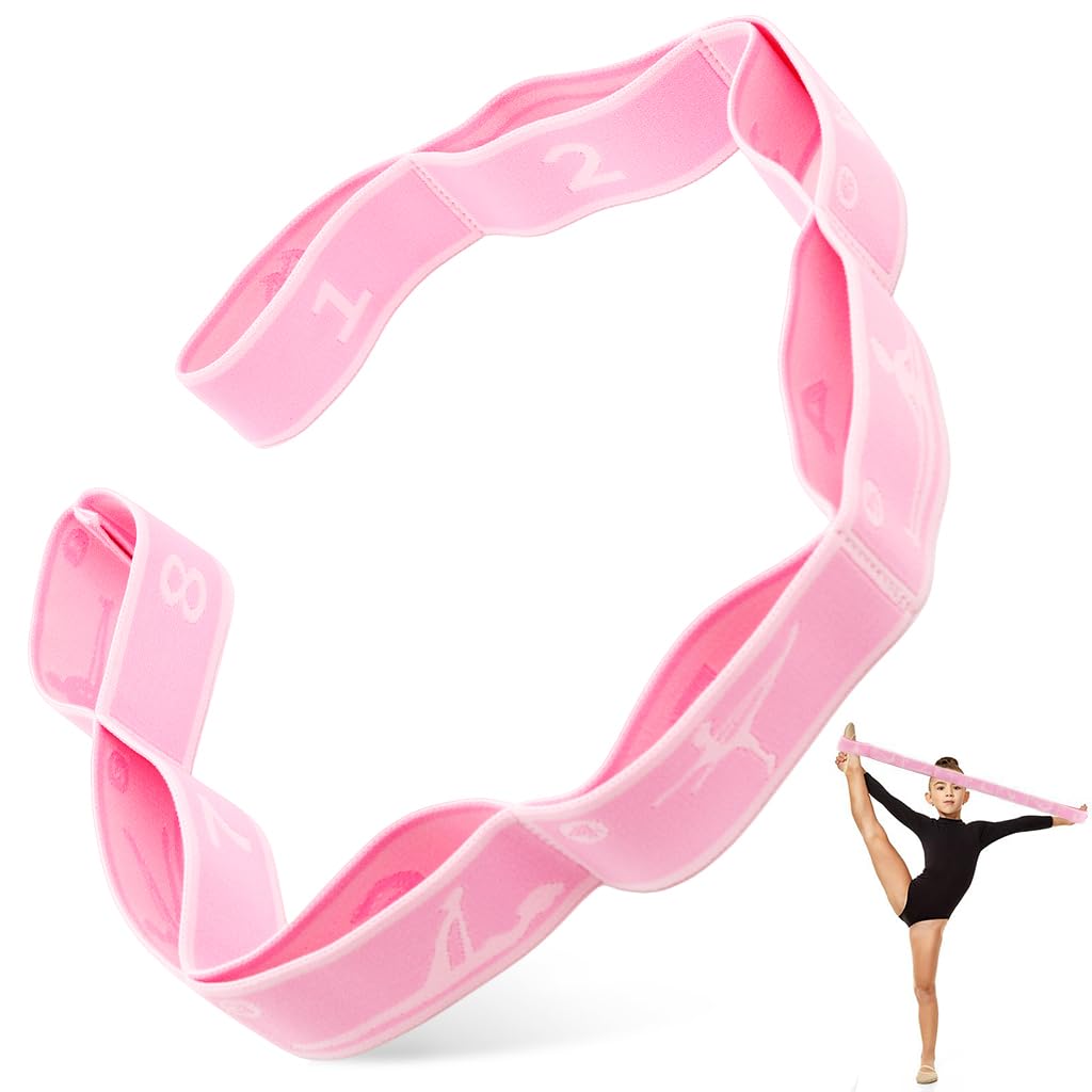 PROBEROS Silicone 8-Loop Elastic Yoga Stretching Strap for Physical Therapy, Pilates, Yoga, Dance & Gymnastics Sectional Hoop Design for Beginners & Advanced, Ankle & Joint Warm-Up Durable PROBEROS Silicone 8-Loop Elastic Yoga Stretching Strap for Physical Therapy, Pilates, Yoga, Dance & Gymnastics Sectional Hoop Design for Beginners & Advanced, Ankle & Joint Warm-Up Durable