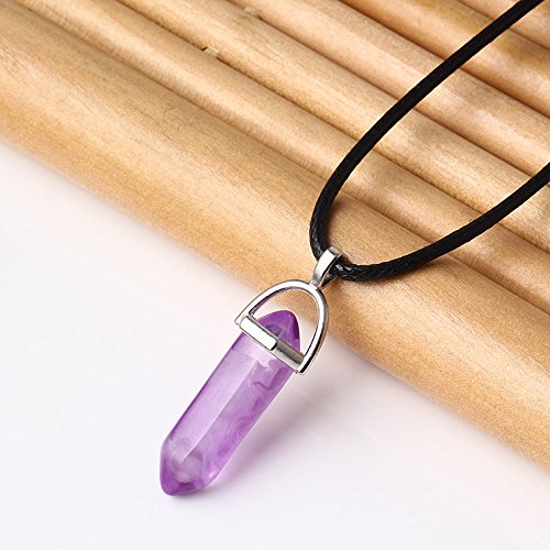 Elegant Rose 6 stuks vriendschapshangers aan zwarte halsketting voor dames, hanger in prismavorm. - Image 7