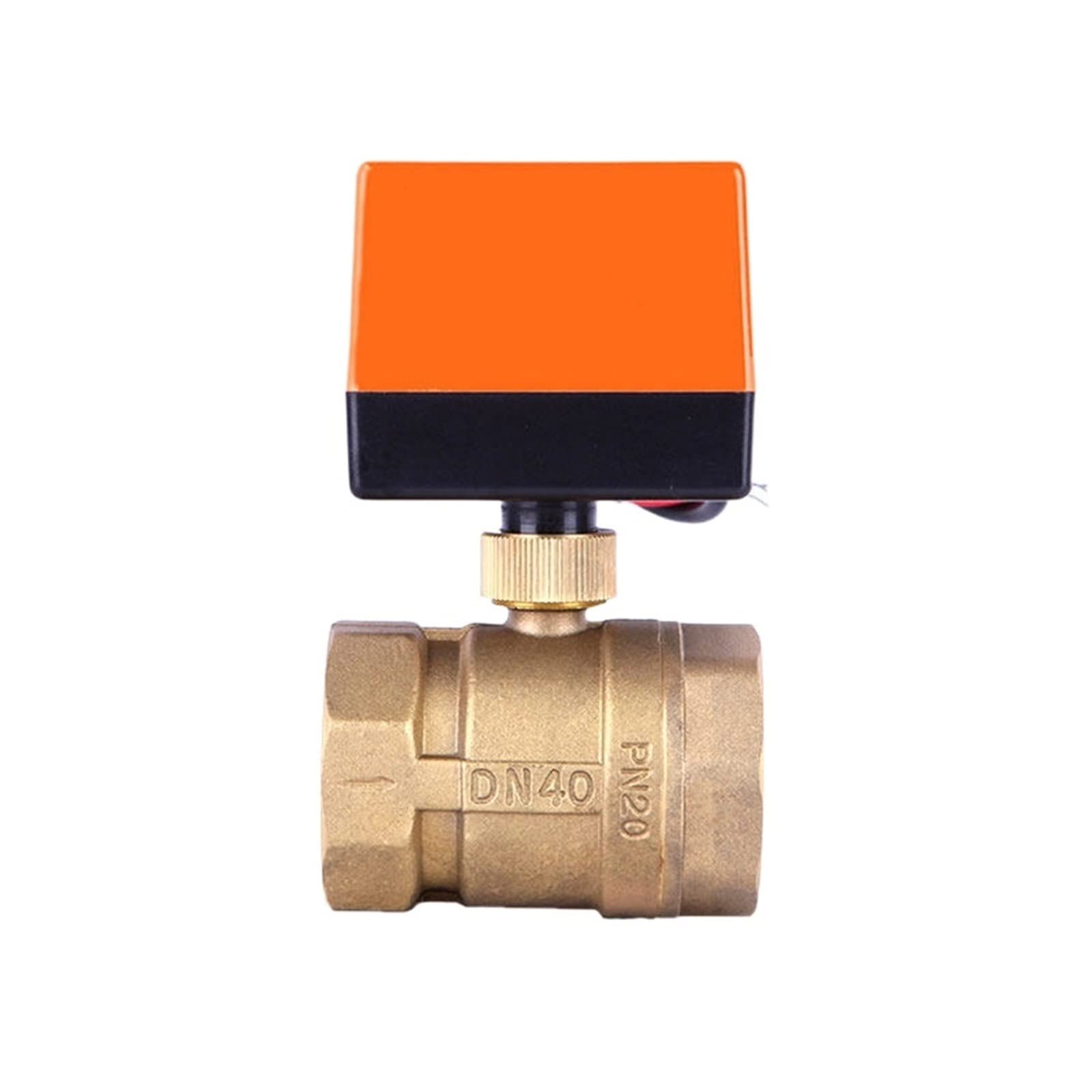 QRUYHBAJU Withstand high Pressure and Temperature Extremes 1-1/4" 1-1/2" Electric Ball Valve 3-Wire 2 Point Control 2 Ways DN 32 DN40 Brass Motorized Ball Valve 220V 12V 24V(24vac,1.5 Inch)