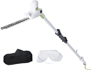 山善(YAMAZEN) 高枝ガーデンポールトリマー AC電源 着脱式伸縮延長ポール付 延長コード10m付き 高枝ばさみ ヘッジトリマー 高枝チェーンソー 剪定 枝切 竹切 剪定トリマー 枝切り 生垣 電動 ポールソー PH-3000