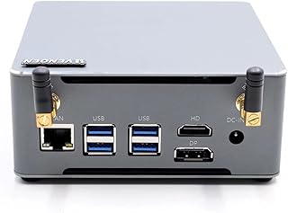 Fan Mini PC Windows 11, AMD Ryzen 7 3700U, Radeon RX Vega 10 Graphics, 32GB DDR4 RAM 512GB SSD, SATA HDD, HD-MI, DP, 4K HTPC, USB3.0, RJ45 Ethernet, Type-C, Mini PCI E WiFi, BT, Office Small Computer