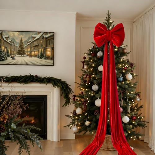 Cinta para árbol de Navidad extra grande: decoración elegante preatada para ventanas y puertas 7