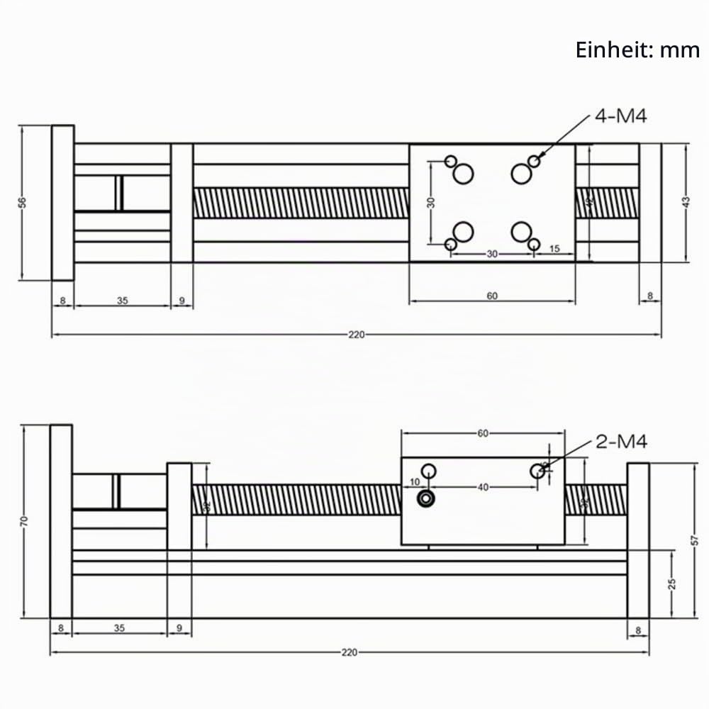 Lineartisch-Aktuator 100 mm SFU1605 NEMA17 Schrittmotor DIY CNC Fräser XYZ Achse