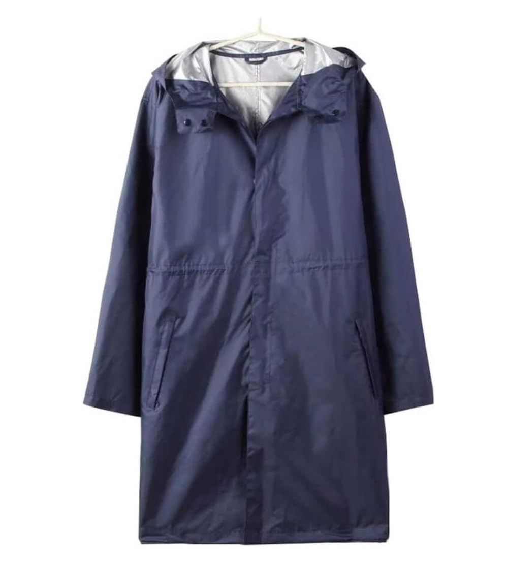 Chubasquero Ropa De Lluvia Exterior Adulto Senderismo Pesca Al Aire Libre Chaqueta Impermeable Mujeres Hombres Capa Impermeable(Black,XL)
