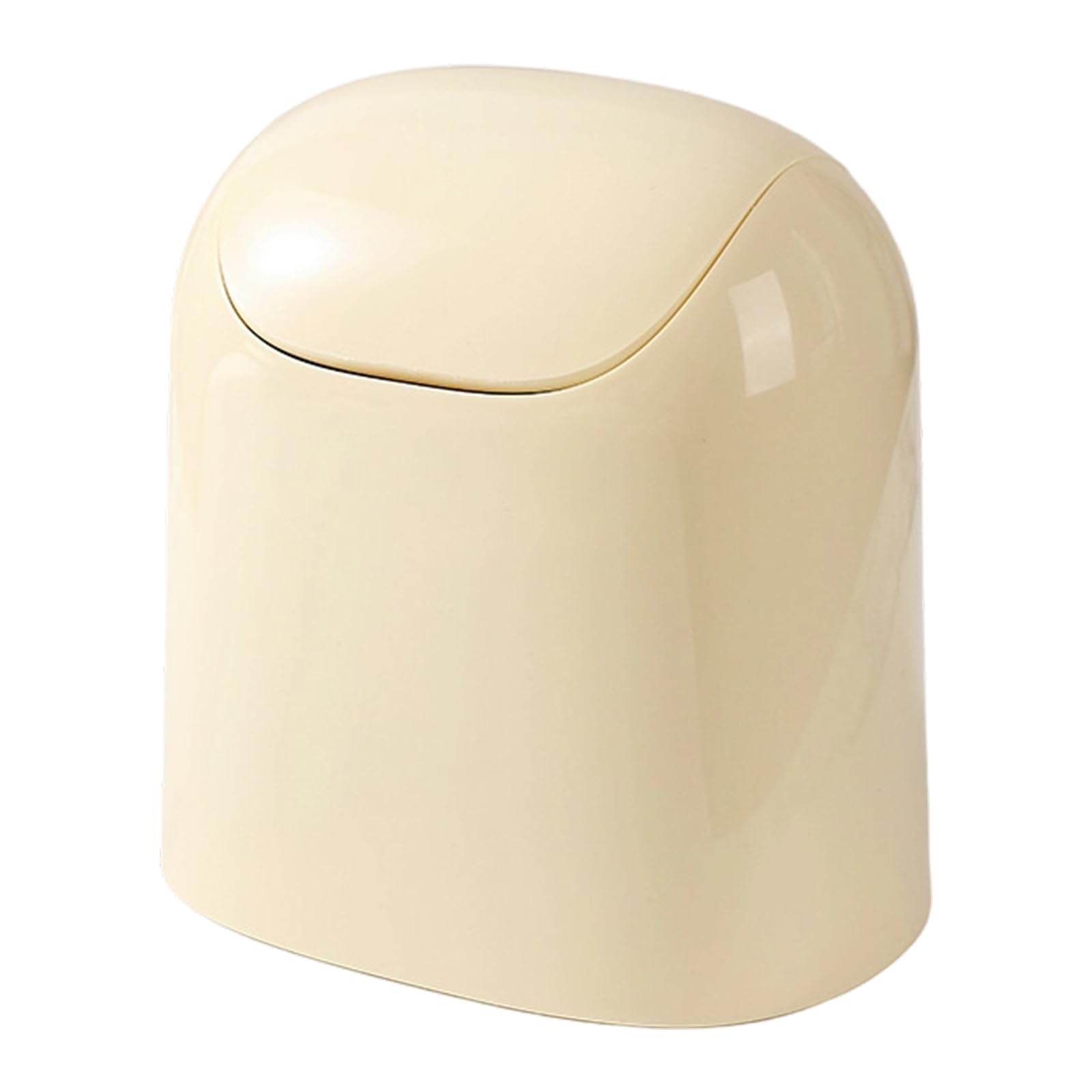 Jazuaiao Modern Swing Lid Desktop Trash Can Odors Locking Simple Design Home Decor Simple Design Swing Lid Garbage Can Desktop Odors Sealed Home Accessory