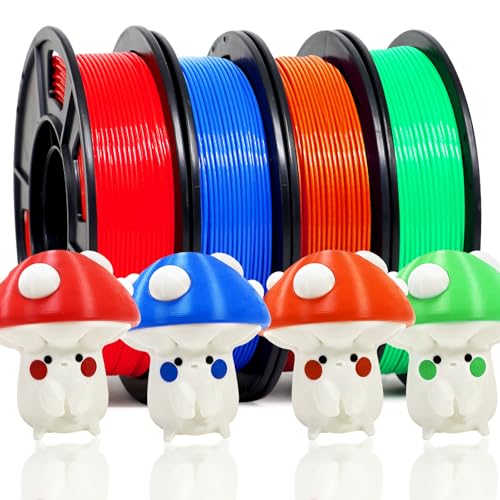 Image of RepRapper PLA Plus Filament, Multicolor PLA+ Sample Pack, Modify PLA 3D Printer Filament, 1.75MM 3D Printing Filamentfor for 3D Printer, 250g*4