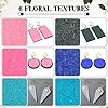 XunYee 23 Pcs Polymer Clay Texture Sheets for Earrings Jewelry Making 17 x 25 Boho Clay Fondant Texture Mats for Pottery Earrings Jewelry Making DIY Crafts #5