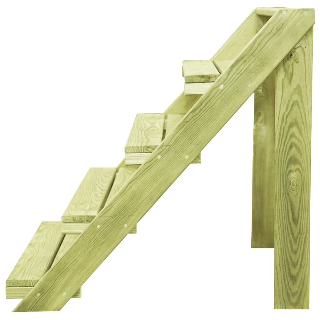 Supporto per fiori, 80 x 80 x 80 cm, in legno di pino impregnato | Scaffale per fiori a 5 livelli, in legno massiccio, resistente alle intemperie, per esterni, facile da montare
