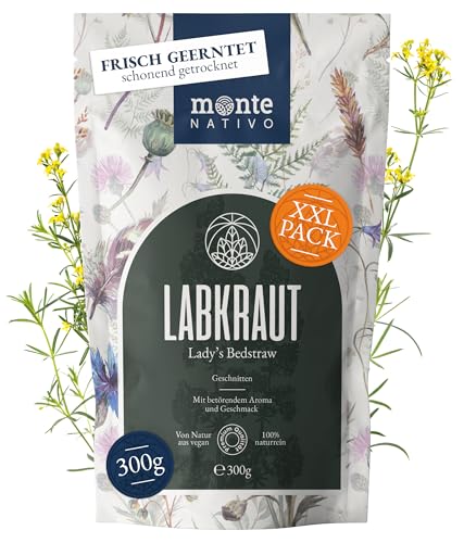 Té de Galio Monte Nativo (300g) – Auténtico galio delicadamente secado – Tisana aromática, 100% pura y natural, en hojas sueltas y sin aditivos – Una infusión saludable y refrescante