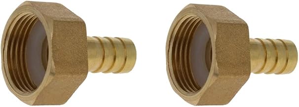 MroMax 2 x 12mm x 3/4 PT Female Brass Barbed Hose Fitting Adapter