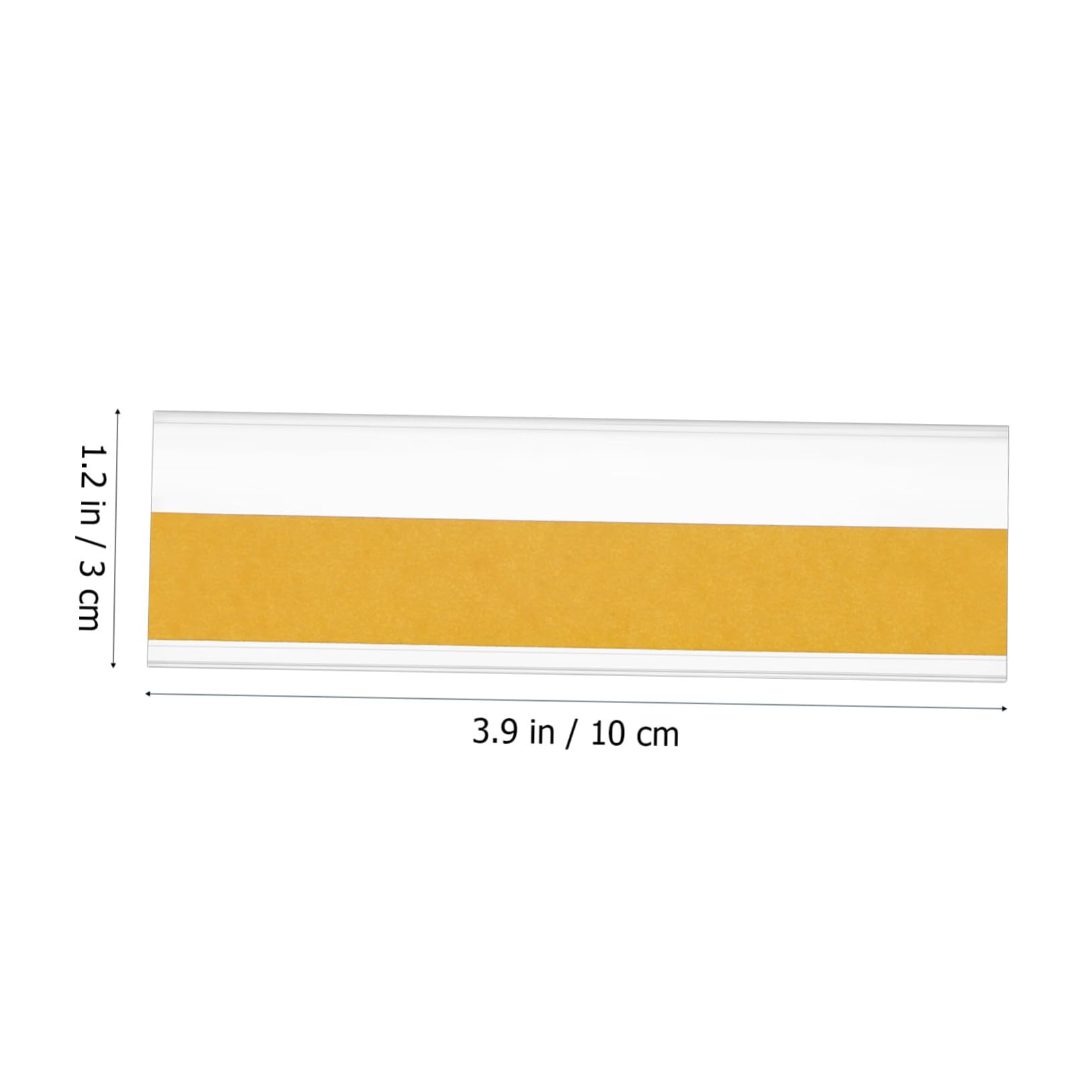 Portaetichette Adesivo Piatto 100 Pezzi in Pvc per Scaffali | Strisce Bianche Incluse, Lettura Chiara, Resistenti allo Strappo, Uso in Supermercati e Negozi
