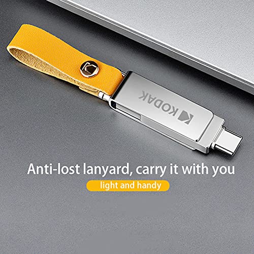 KODAK USB Stick 64GB mit USB 3.0 und USB 3.1-Type-C, bis zu 120MB/s, Metall USB Speicherstick für Android Handy, Telefon… – Bild 5