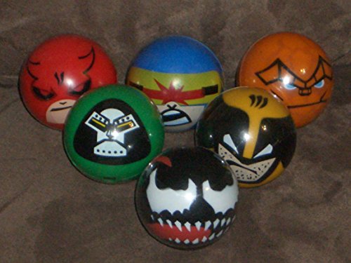 Marvel Buildable - Series 2 - Complete Set of 6 Super Hero Buildables - Vending Machine Toys - Cake Toppers Party Favors - Venom Cyclops Thing Wolverine Daredevil Doctor Doom