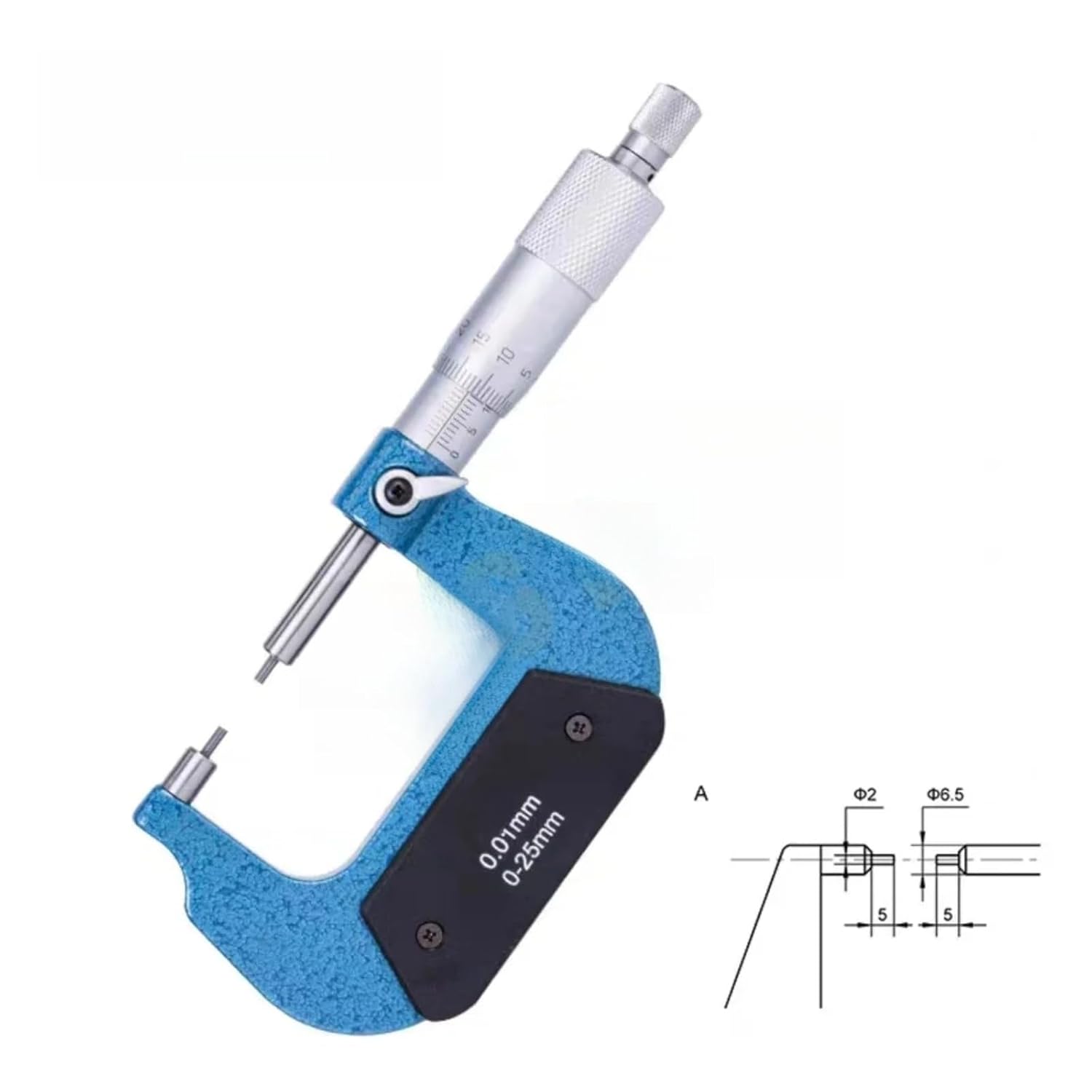External Spline Micrometer 0.01mm 2.0/3.0mm DIN 0-25mm 25-50mm 50-75mm(25-50mm 2.0mm)