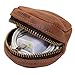 Hide & Drink, Rounded Coin Case Handmade from Full Grain Leather (Bourbon Brown)