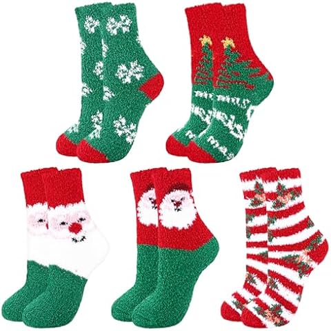 BENUAN Christmas Fluffy Socks for Women Cover