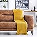 Emma Barclay Honeycomb – Überwurfdecke aus recycelter Baumwolle mit Schlichter Waffelstruktur für Stuhl, Sofa und Sofa in Ocker – 50 x 60 (127 x 152 cm)