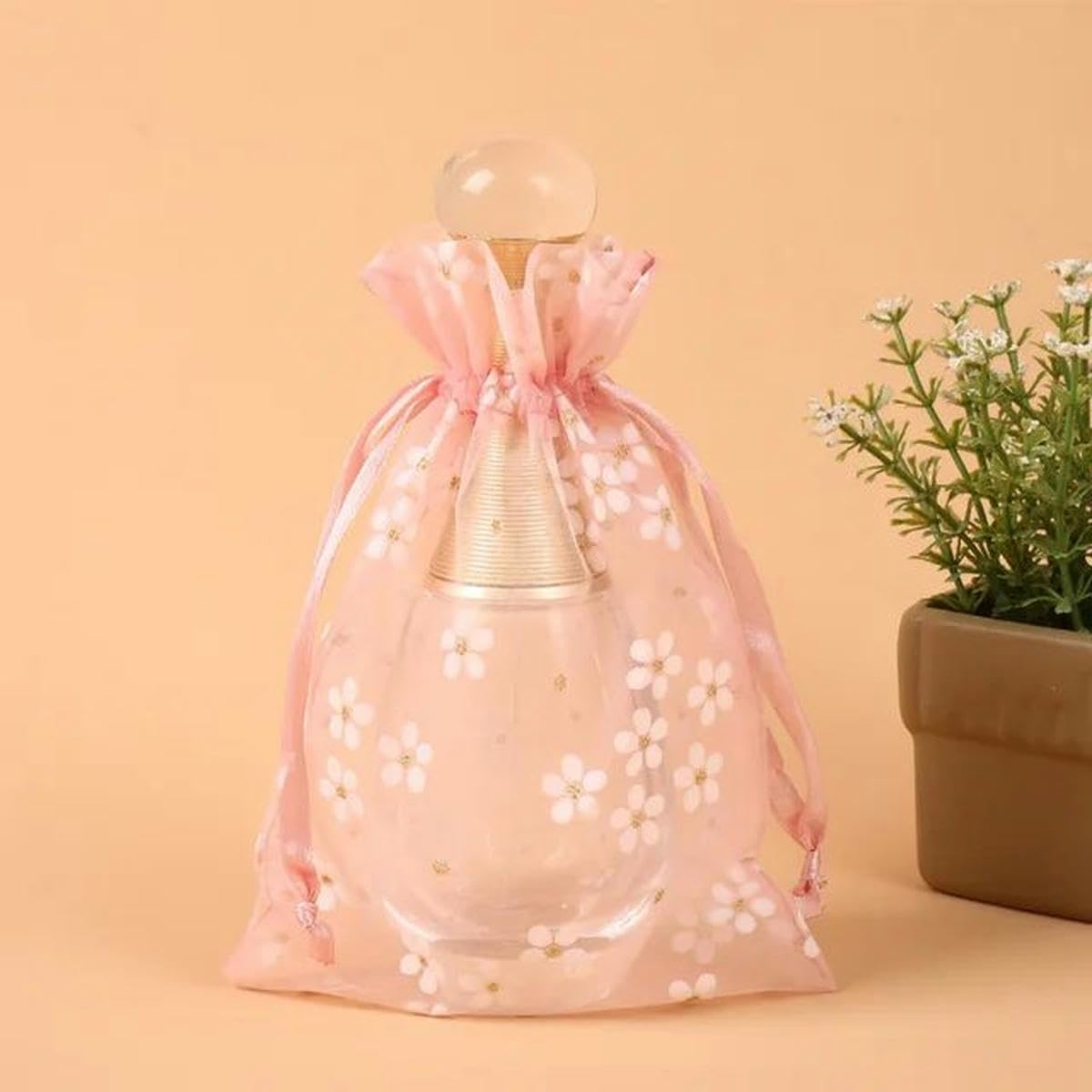 10 sztuk/partia 10x14 13x18 16x23 haft organza saszetka biżuteria opakowania torebki wesele cukierki Bolsa sznurek rzemieślnicze torby