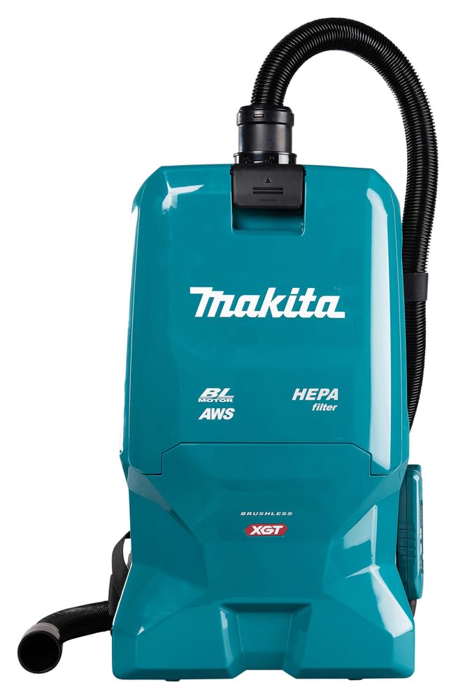 Makita VC012GZ01 40V MAX Li-Ion XGT Aspiradora de Mochila sin escobillas, baterías y Cargador no incluidos