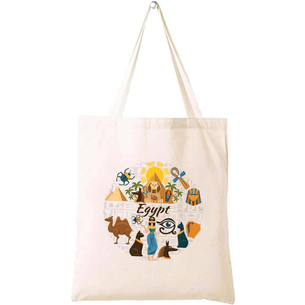 Celebrate Egypt's National Day and Independence Day with This Canvas Tote Bag - Gift for Any Egyptian - Great Gift and Travel Companion - Perfect for Shopping and Everyday Use