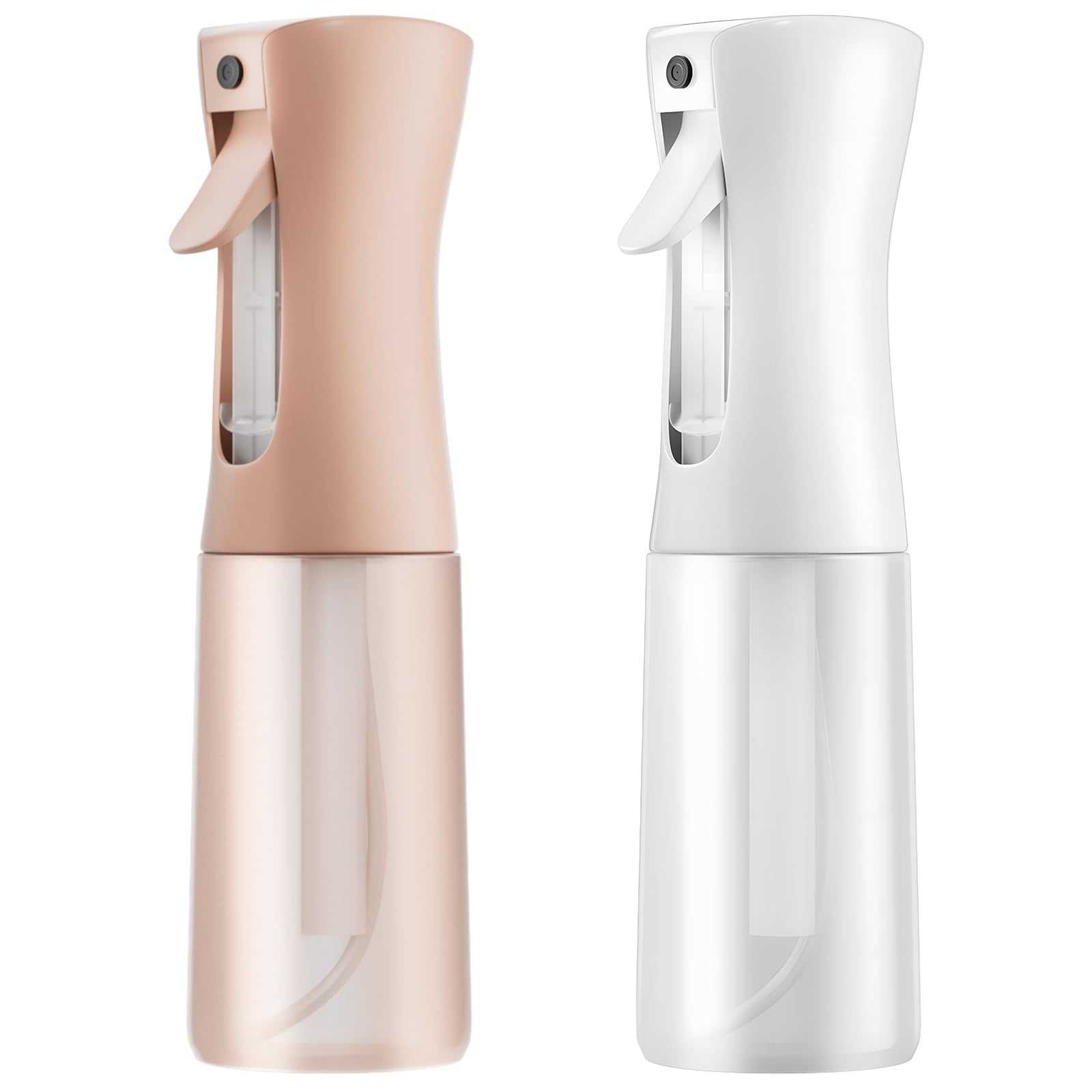 Draome Sprühflasche,Zerstäuber Sprühflasche für Haare,0,3mm Ultrafeine Sprühnebel für Pflanzenpflege, Tierpflege, Hautpflege und Reinigung,Auslaufsichere (200ml Mattrosa,Mattweiß)