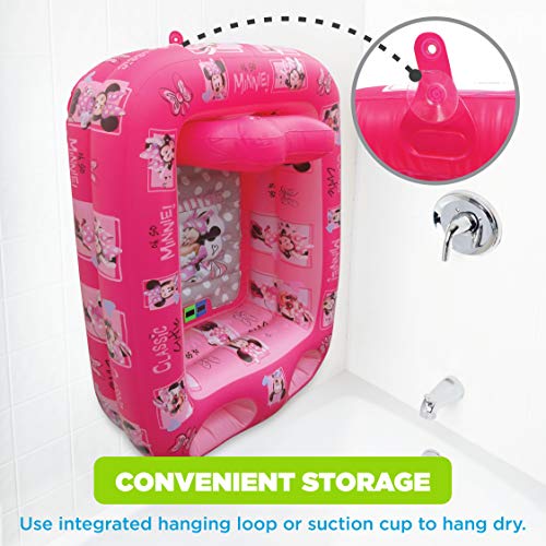 Disney Minnie Mouse Air-Filled Cushion Bath Tub - Free-Standing, Blow Up, Portable, Inflatable, Safe Bathing, Baby Bathtub, Toddler Bathtub #TOP2