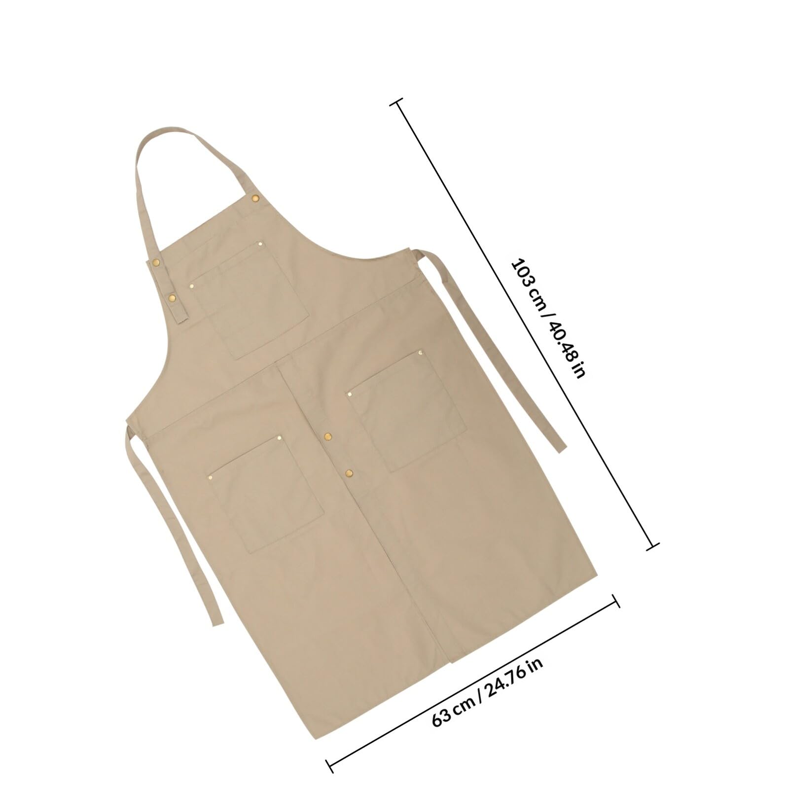 Supvox Ölfeste Malerschürze aus Reißfestem Canvas mit Taschen Leicht Tragbar Schürze für Erwachsene zum Kochen Malen und Gartenarbeiten