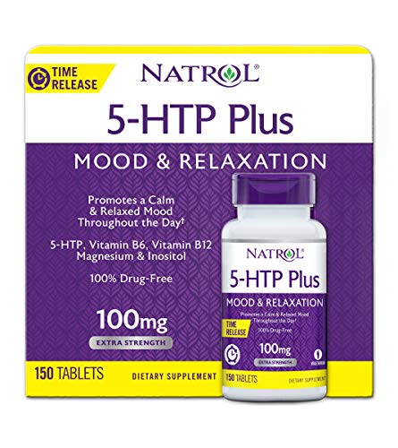 Natrol 5-Htp Plus Time Release Tablets, Promotes Better Mood, Sleep And Relaxation, 100% Drug-Free, 100Mg, 150 Ct #TOP2