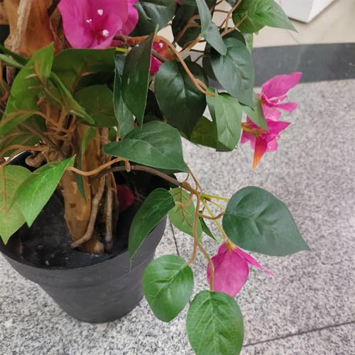 Garveehome 6ft Bougainvillea Artificial Tree, Fake Bougainvillea Tree with Flowers in Plastic Pot Front Porch Plants for Office House Living Room Home Decor Housewarming Gift 185cm