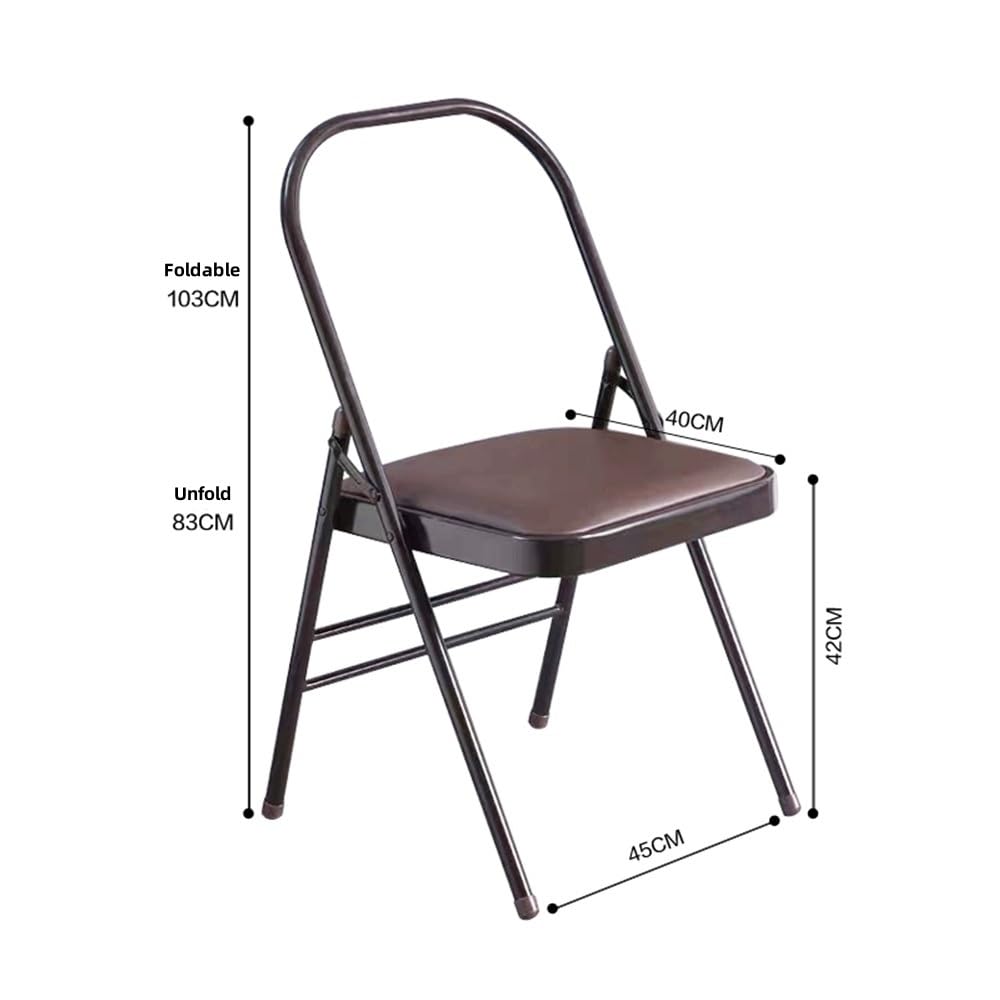 Chaise Pliante de Yoga Iyengar avec Rembourré, Chaise Auxiliaire pour Yoga, Noir