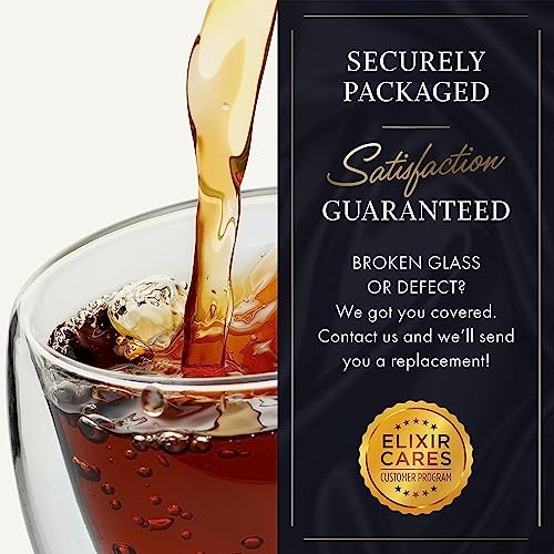 Tazze grandi da caffè in vetro a doppia parete da