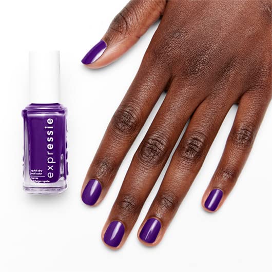 Miniatura 10 de essie Expressie - Esmalte de uñas vegano de secado rápido, morado vibrante con matices azules, sin tiempo de pausa, 0.33 onzas
