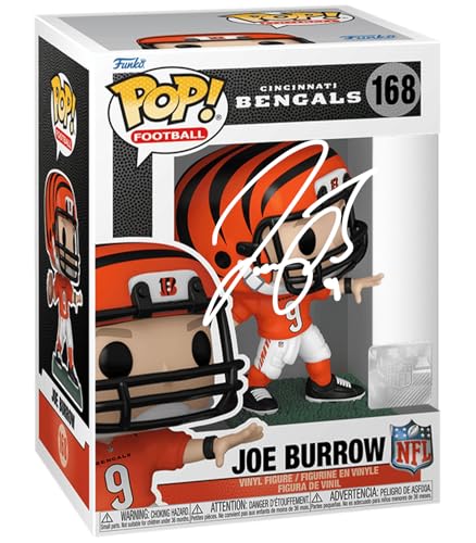 Joe Burrow 168 Facsimile Signed Reprint Laser Autographed Funko POP! Football NFL: Cincinnati Bengals Figurine with Protector Case