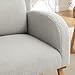 HCHAIRH Nursery Rocking Chairs Upholstered Rocking Chair for Nursery Cozy High Backrest Modern Indoor Rocking Chair for Living Room Bedroom Adults (Teddy Light Gray)