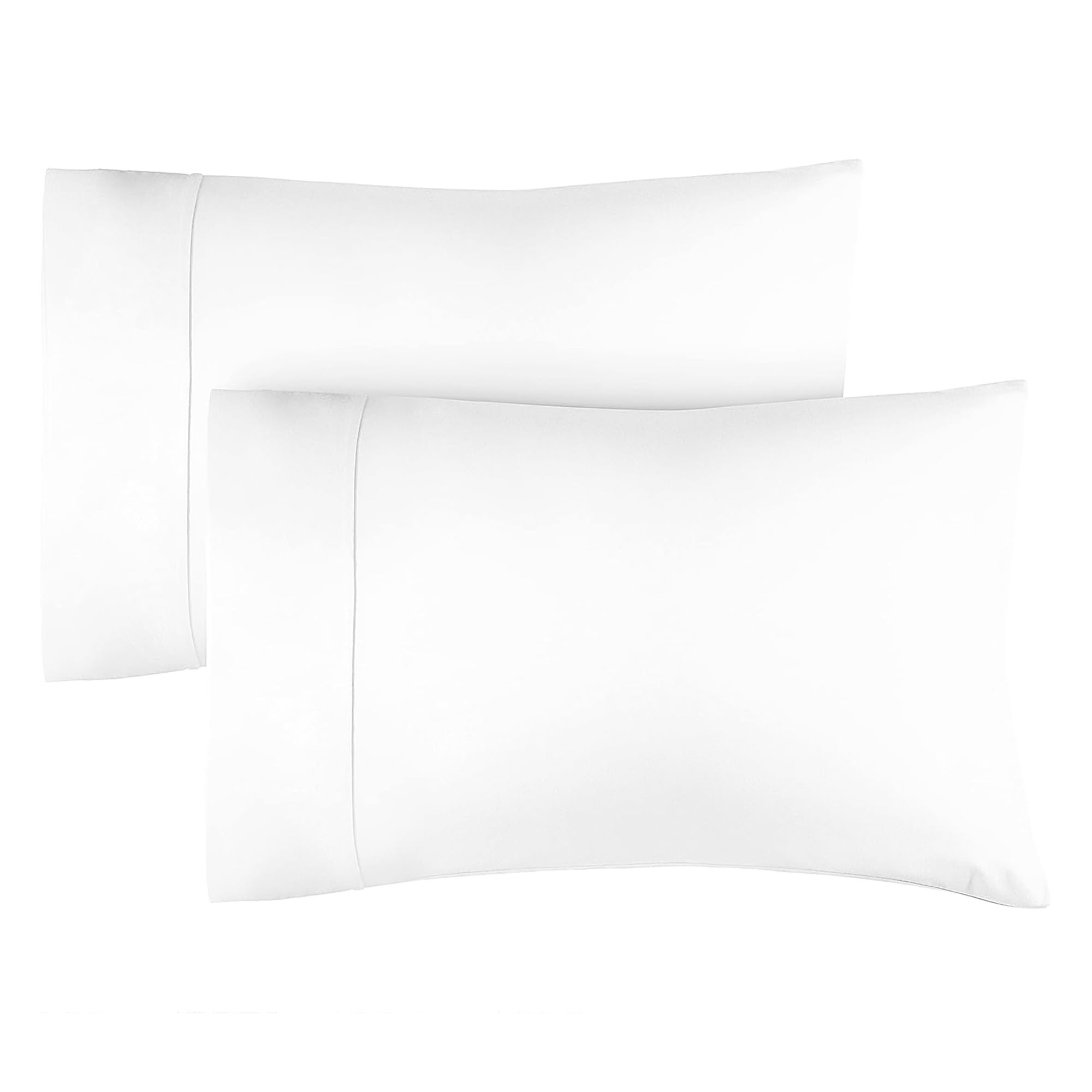 Federa 80x80 Bianco - Set da 2 - Federe in Microfibra di Alta Qualità - Morbide, Confortevoli e Lavabili in Lavatrice - Federa 80x80 per Cuscini, Set 2 Federe Bianco - OEKO-TEX Certificato