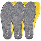 3 Pair -Shoe Inserts for Mens Memory Foam Insoles,Replacement Insoles for Work Boots Running Shoes, Cushion Shock Absorbing for Foot Pain Relief, Comfort Breathable Inner Soles Grey 46EU,US13