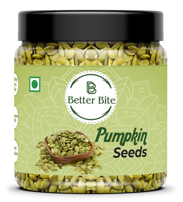 BB Better Bite Raw Pumpkin Seeds – 500g Superfood Jar Pack | Great Source of Fiber, Omega-3 & Omega-6 | Natural Immunity Booster (B0CM6XJ7SR) Amazon Price History, Amazon Price Tracker